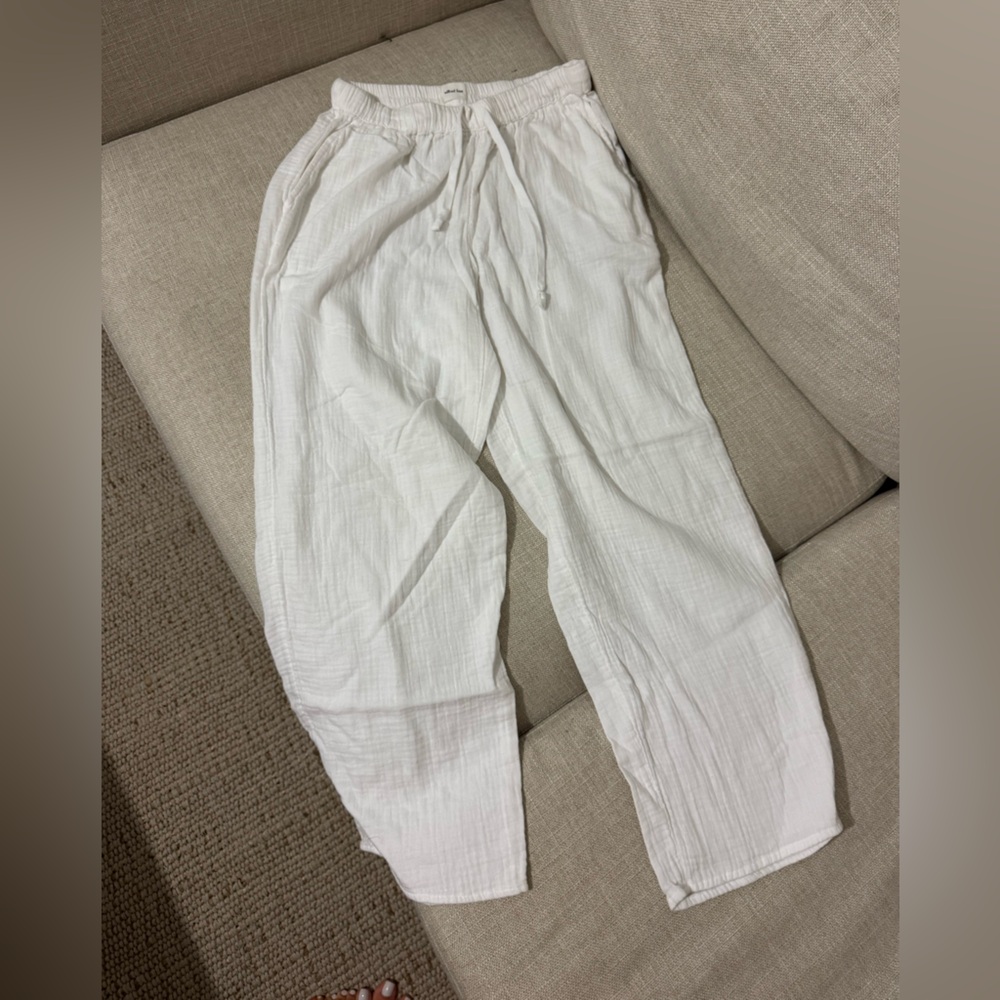 Aritzia wilfred crop linen pant